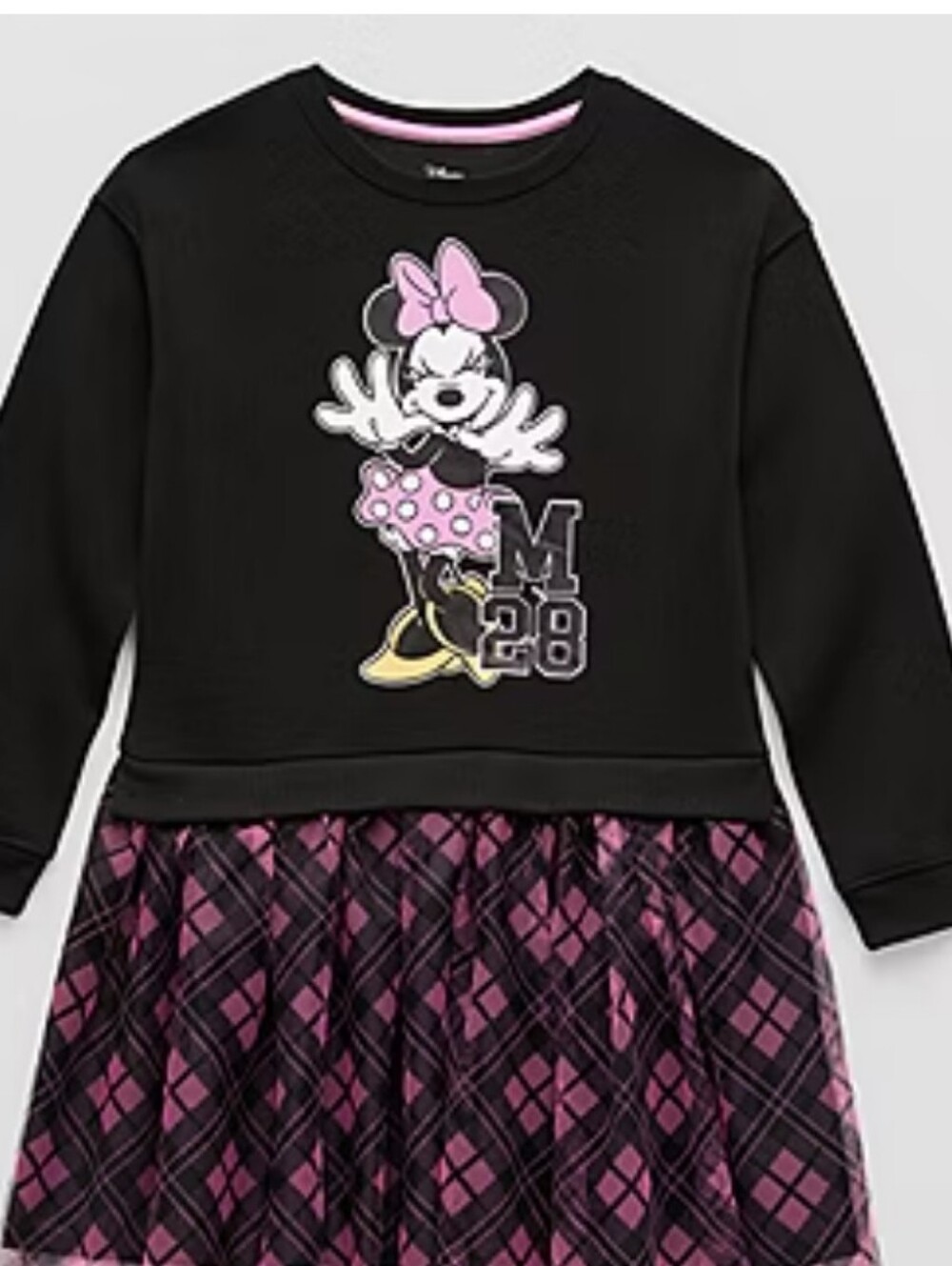 Disney Collection Little & Big Girl's Long Sleeve Minnie Mouse Tulle Dress- 7/8
